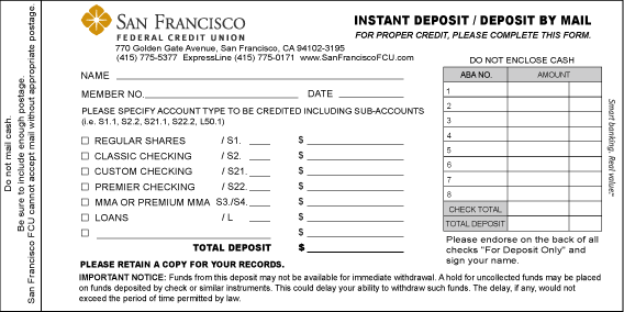 What is the definition of withdrawal slip?